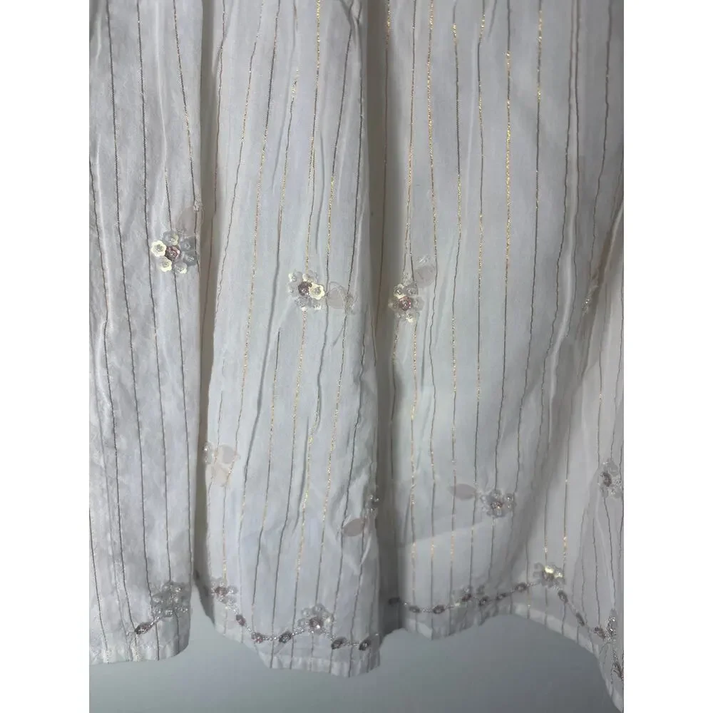 Girls Billie Blush My Lovely Dress Off White Cap Sleeve Dress Sz 12